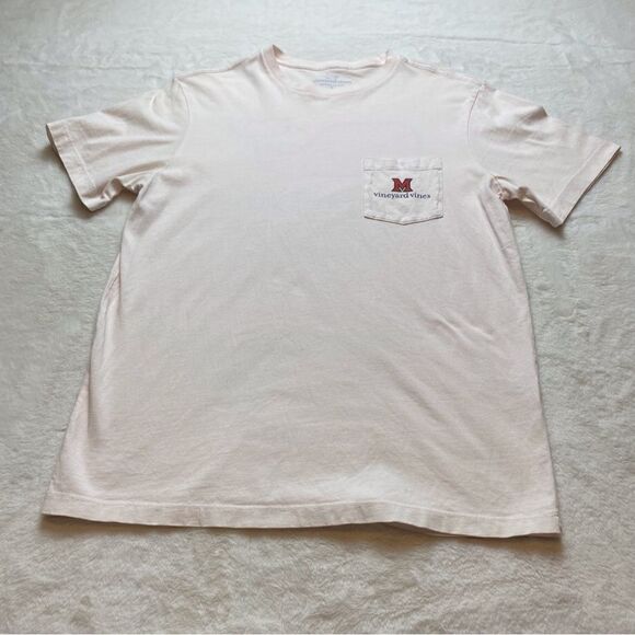Vineyard Vines Pale Pink One Pocket T-Shirt Size Small - Picture 1 of 10
